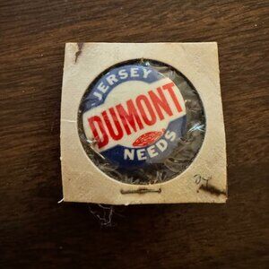 New Jersey Needs Wayne Dumont, Jr. For Governor 1965 Campaign Pin Pinback Button